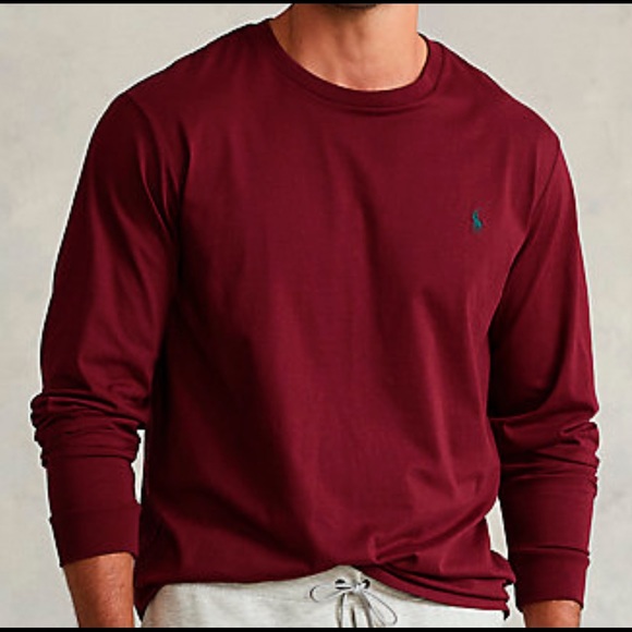 Men’s XXL Ralph Lauren Polo cotton jersey , classic wine color, crew neck, NWT. - Picture 3 of 3